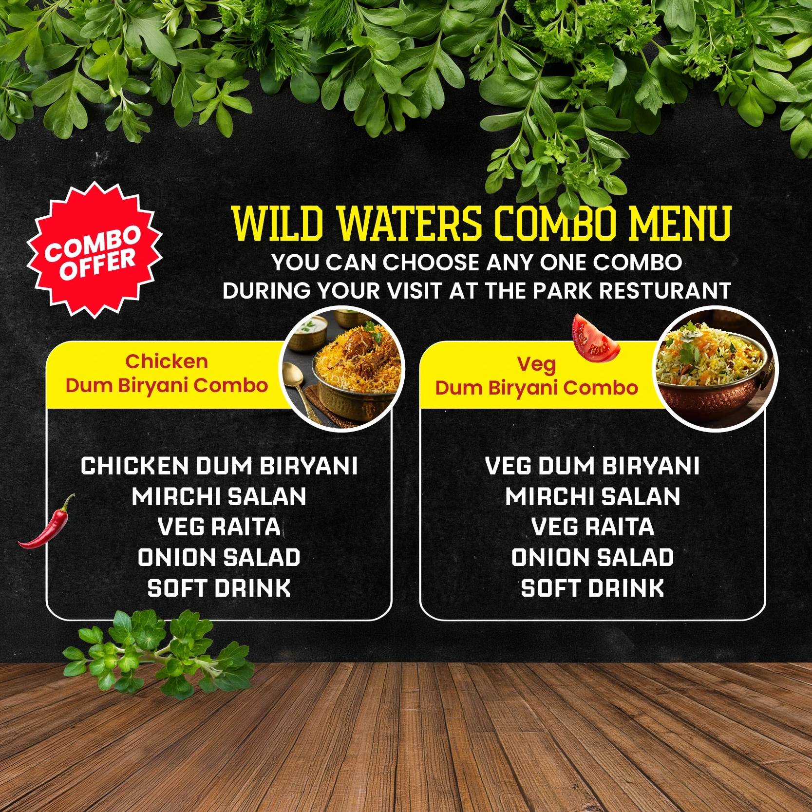 Food Combos Menu