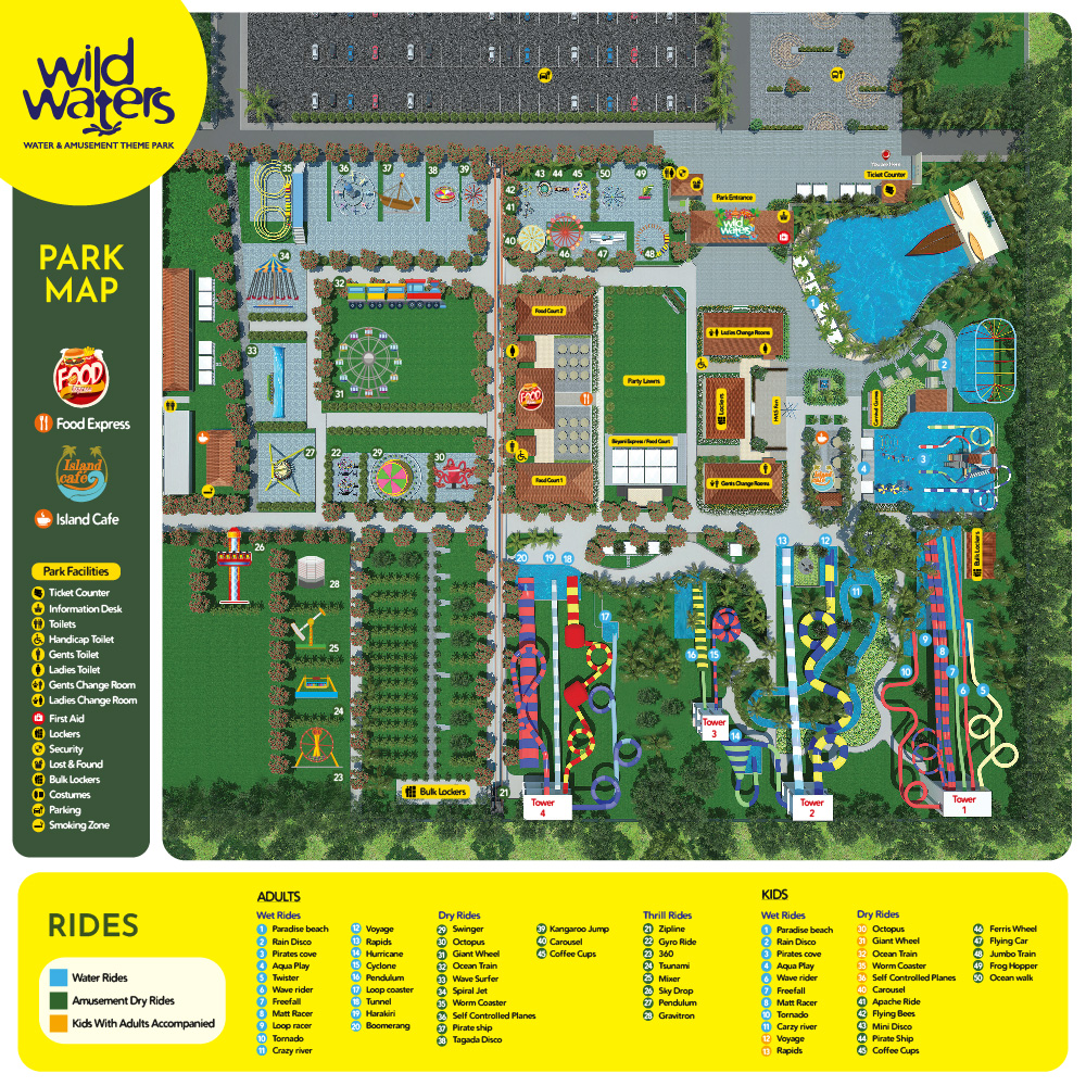 Wild Waters Park Map